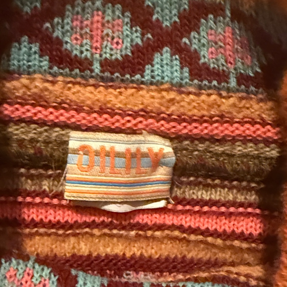 VINTAGE Oilily Multicolor Floral Turtleneck Sweater - Picture 2 of 5